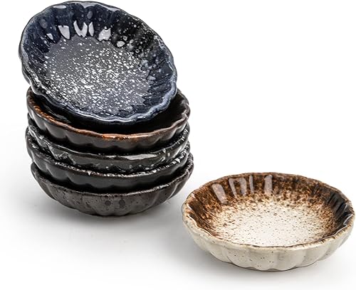 Miniatura 3 de Nicunom Paquete de 12 platos de salsa de soja, juego de cuencos de cerámica de 2.8 pulgadas, platos laterales de estilo japonés, platos de
