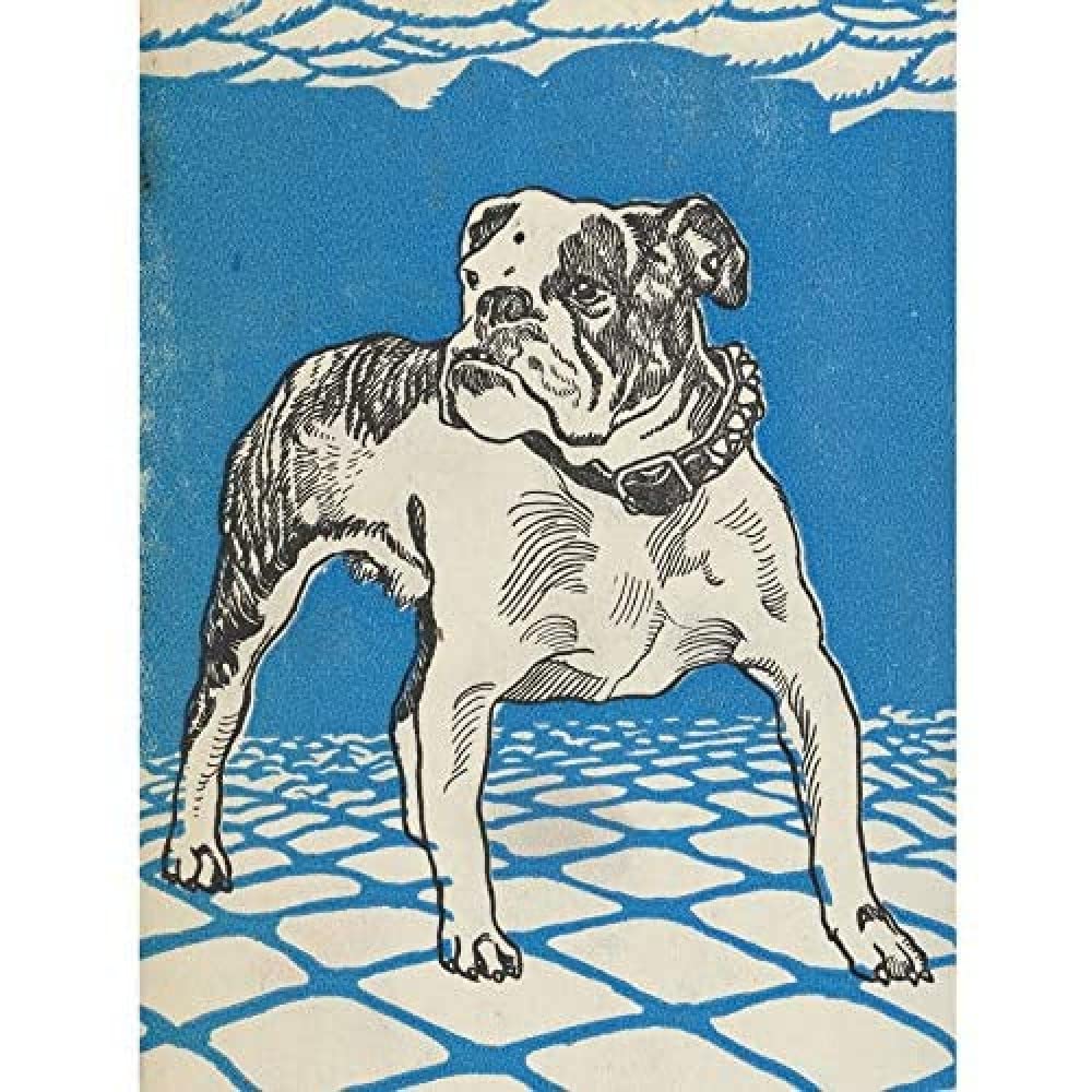 Artery8 Jung Bulldog Lithograph Drawing Unframed Wall Art Print Poster Home Decor Premium