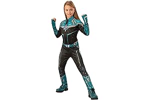 Captain Marvel Kree Costume Suit for Girls Ages 7 & 8