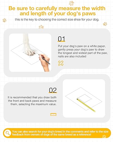 Miniatura 8 de WINSOON Botas de nieve para perros para invierno, cubiertas protectoras de patas y botines para perros, zapatos para perros pequeños y medianos,