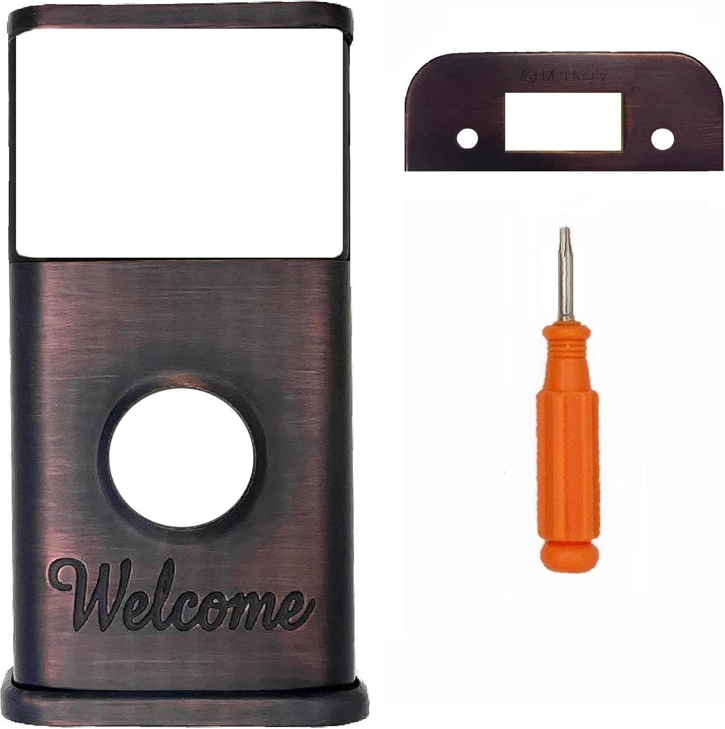 Welcome Video Doorbell Cover (Ring 2nd Generation Compatible) (Oiled Bronze)