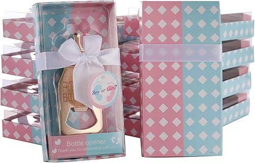 Vista 21 de 24 abrebotellas, recuerdo de baby shower para invitados, abrebiberones de oro rosa, regalos de boda, regalos de baby shower, regalos para invitados