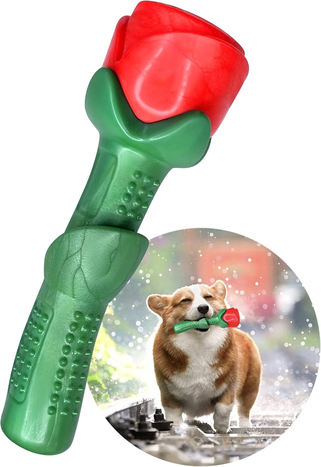 Pet Supplies Puppy Chew Toys Teething Small Dog, Rose Shape Dog Chew Toys for Aggressive