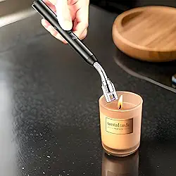 Acendedor Elétrico USB, Recarregável, Flexível, Rotação 360°, Para Fogão, Velas E Churrasco, À Prova De Vento, Marca VARENZIA