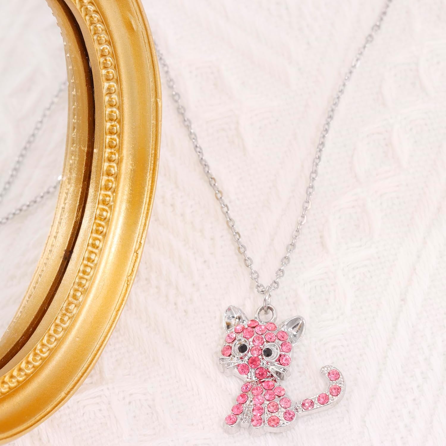 HUTIMY Cat Birthstone Necklace for Women Gifts Kitty Cats Dog Pendant Jewelry Cat Lover Necklace - Image 4