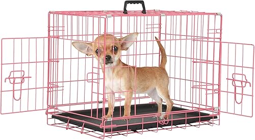 Miniatura 42 de Jaula para perros, jaula para perros, perrera de alambre de metal para exteriores, plegable de doble puerta, jaula para mascotas para perros Negro