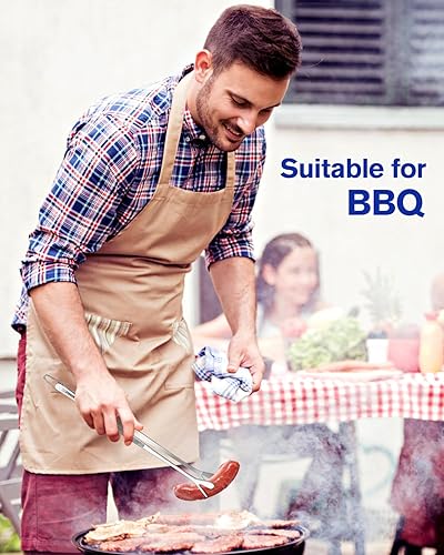 Miniatura 6 de Pinzas de cocina de doble punta, pinzas de cocina profesionales 2 en 1 de acero inoxidable 2 en 1 para cocinar, reparar, mariscos, barbacoa,