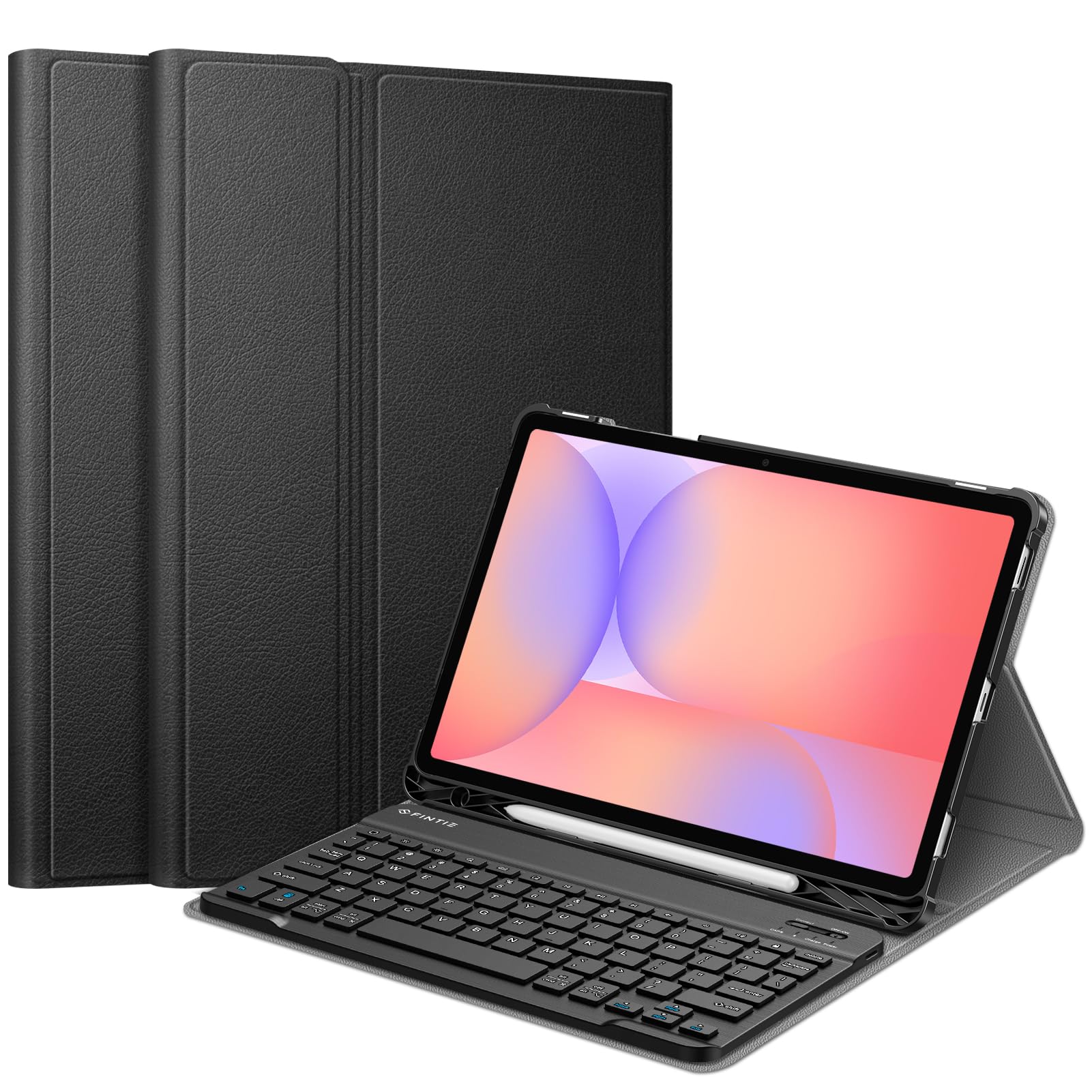 FINTIE Keyboard Case for Samsung Galaxy Tab S10 Lite/ S10 FE/ S9 FE 5G 10.9 Inch/Tab S9 11 Inch with S Pen Holder, Slim Stand Cover Detachable Wireless Bluetooth Keyboard, Black