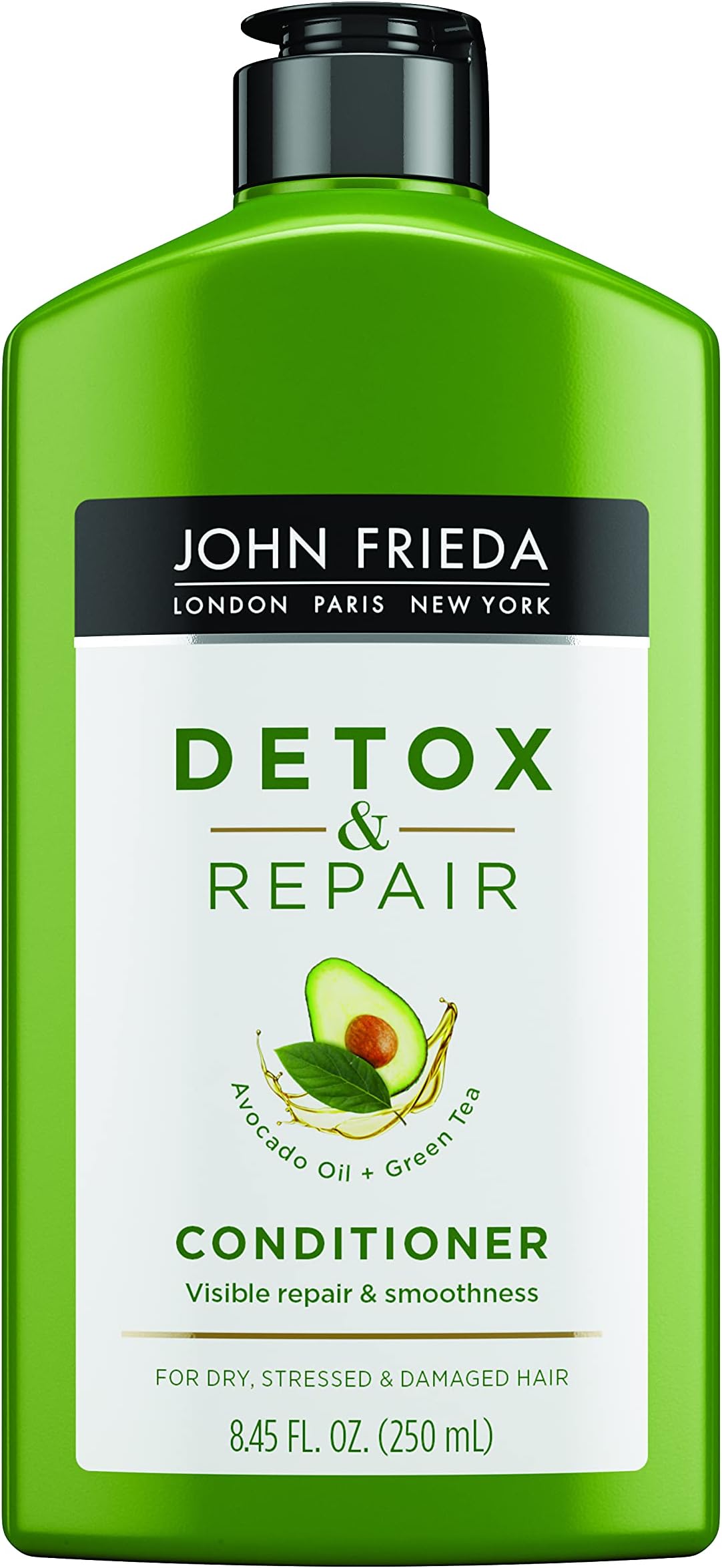 John Frieda Detox and Repair Conditioner, 8.45 Ounce Conditioner with Nourishing Avocado Oil and Green Tea, Stocking Stuffer