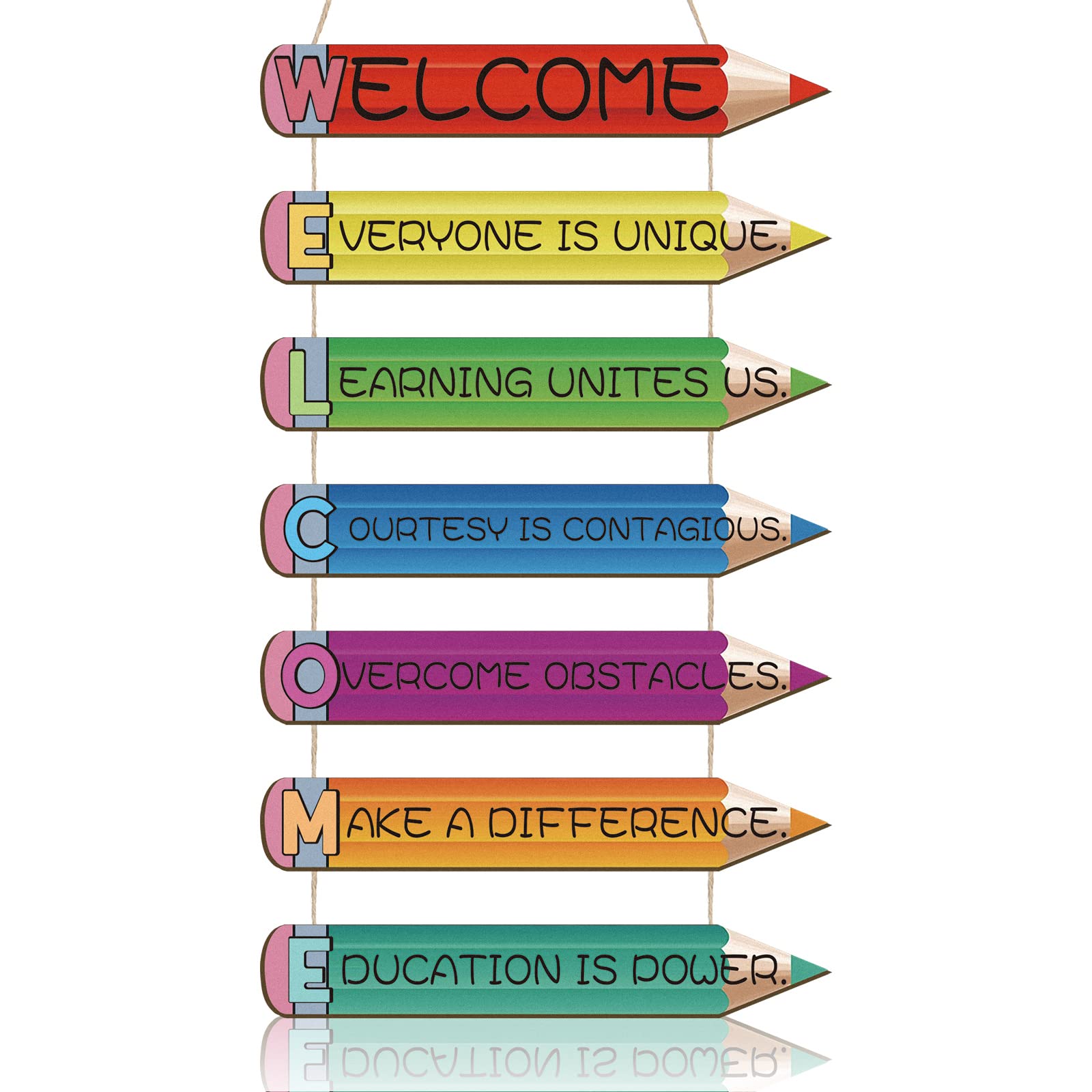 Buy Set of 7 Back to School Classroom Door Decor Wooden