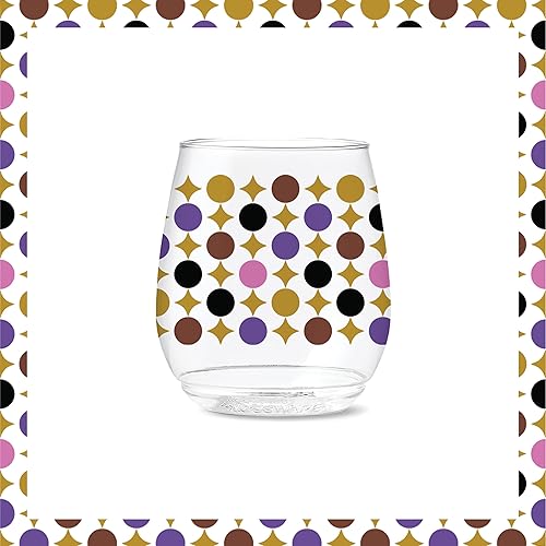 Vista 7 de TOSSWARE POP Vino Designer Series - Formas 3, juego de 6, calidad premium, reciclables, irrompibles y transparentes de plástico transparente