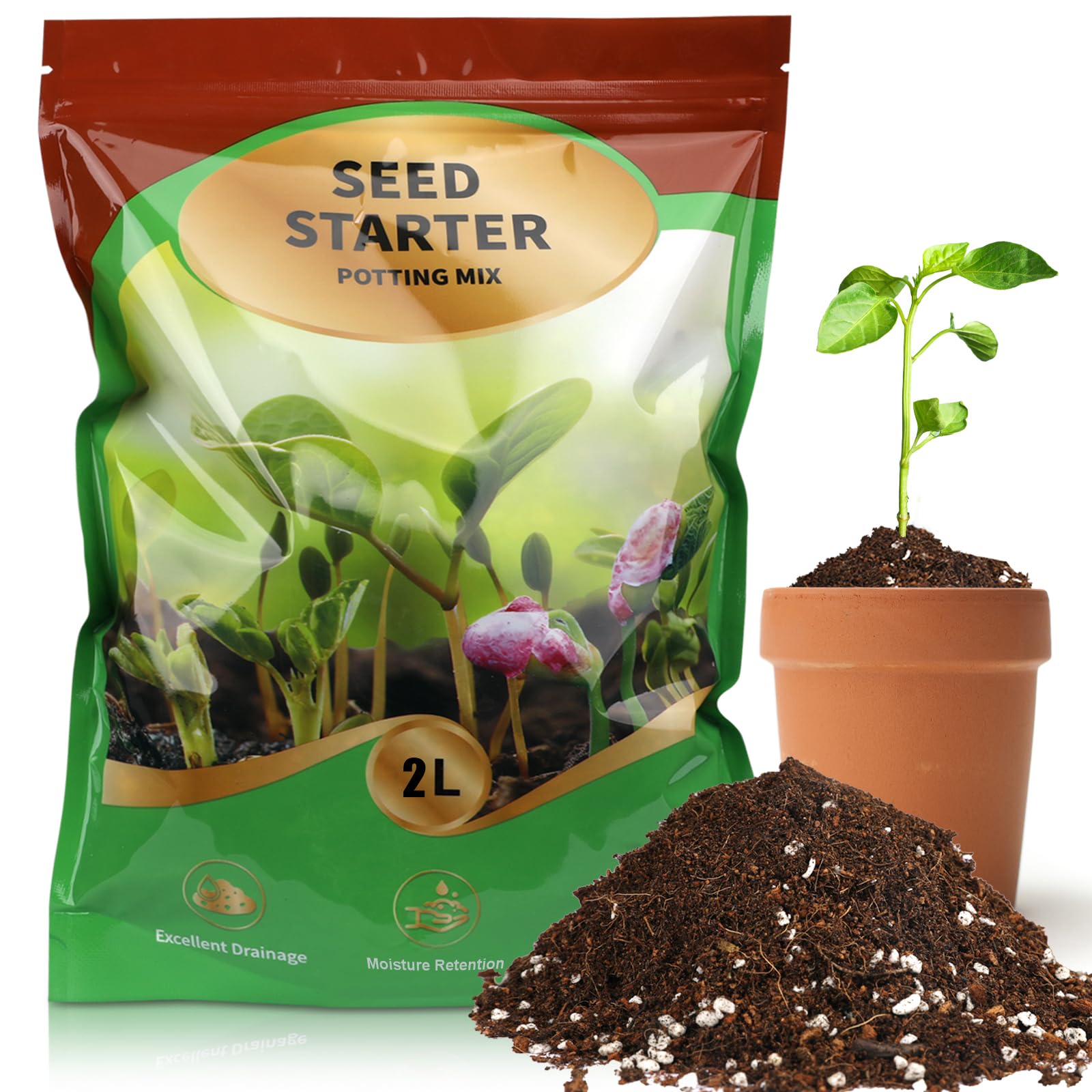 GOTVUGE Seed Starter Potting Soil Mix