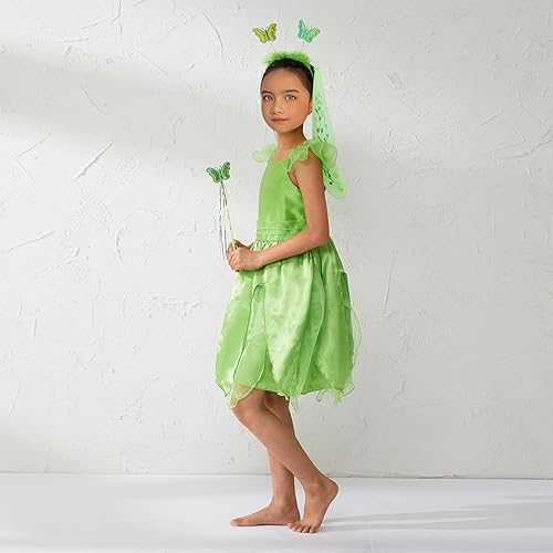 Miniatura 3 de Vestidos de princesa para niñas, disfraz de hada con disfraz de hada de princesa, disfraces de Halloween para niñas con alas de hadas