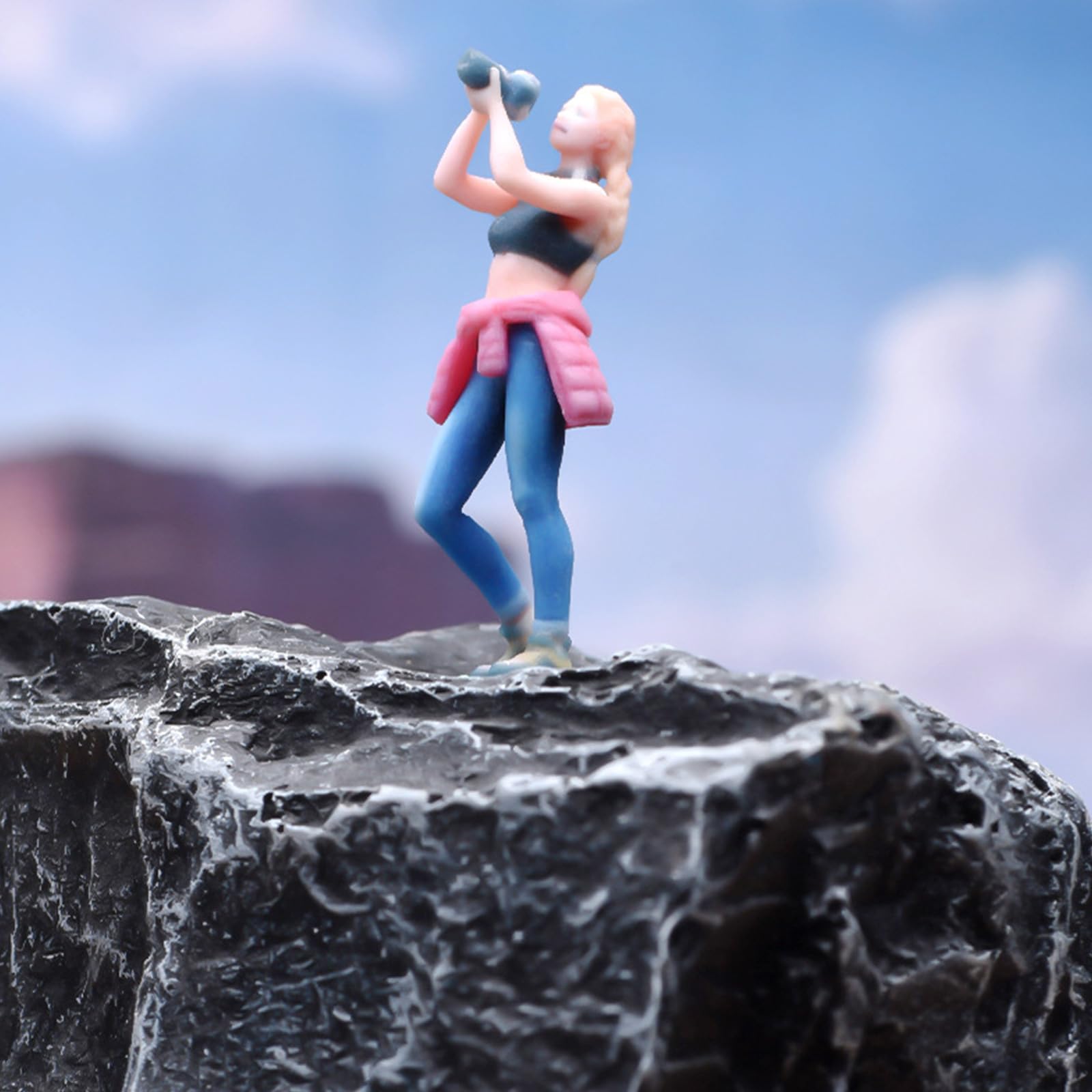 Miniatura artistica della alpinismo in resina, A