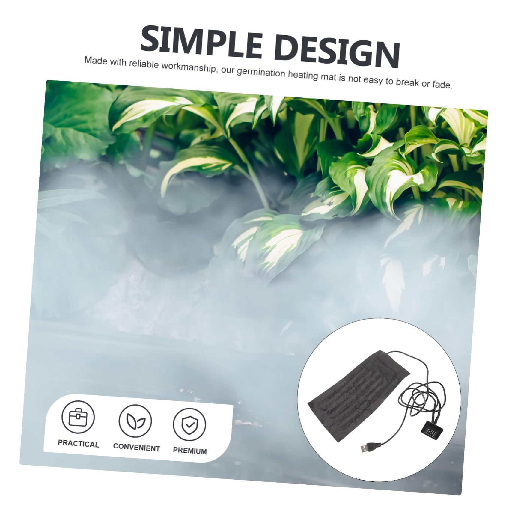 Toyvian 5 Stück Pflanzen Heizmatte USB Heizkissen für Sämlinge Temperatur für Gewächshaus Fördert Keimung und Wurzelbildung Wasserfestes Design