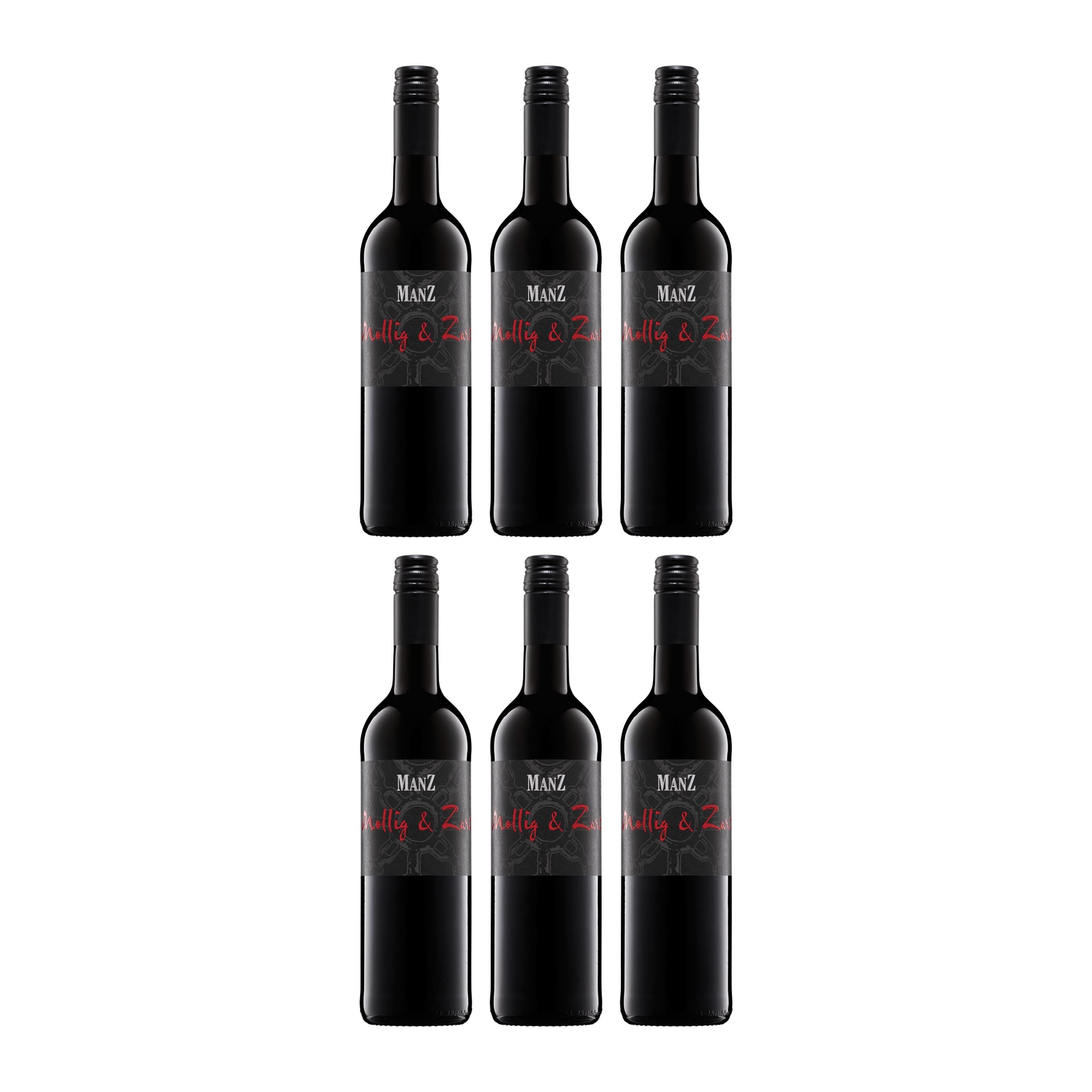 Weingut Manz Mollig und Zart Rotwein Rot Lieblich Deutschland inkl. FeinWert E-Book (6 x 0.75 l)