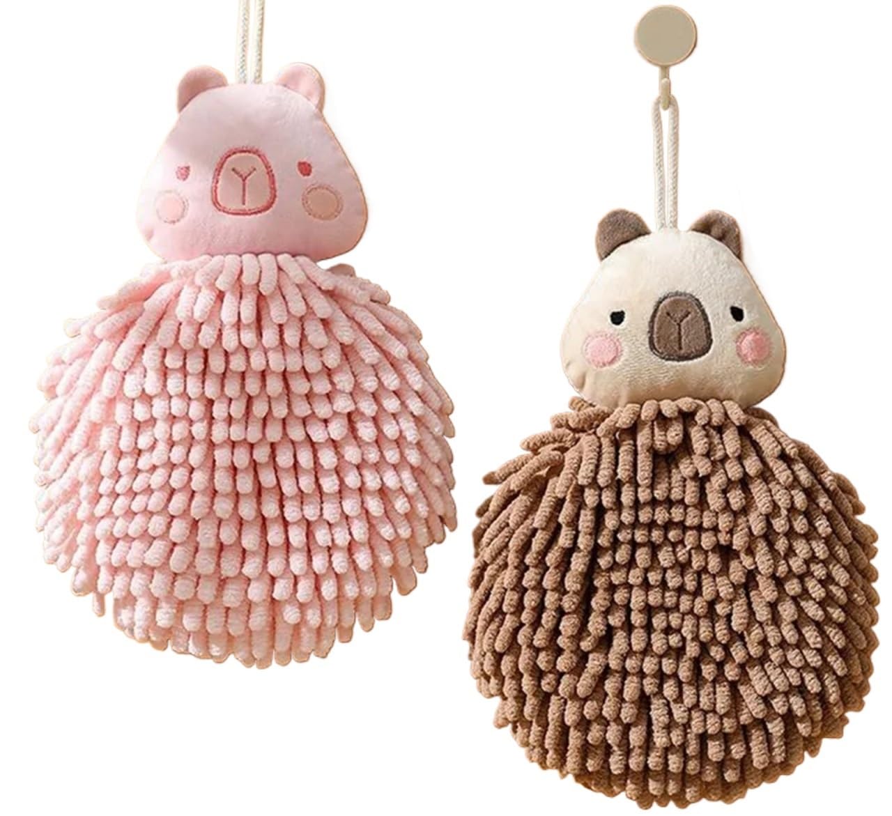 WSQHAO 4Pcs Hand Towel - Kitchen Towels With Hanging Loops Absorbent Face Bath for Hand(Mixed color)