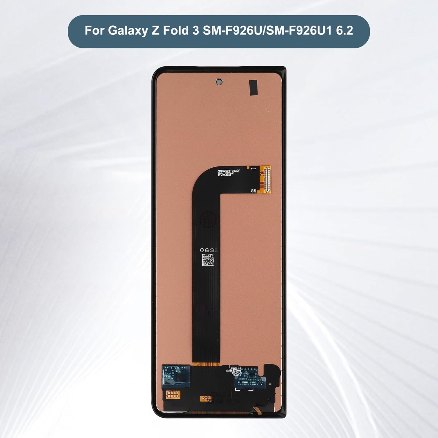 Replacement LCD Display Touch Screen Digitizer Assembly Compatible with Samsung Galaxy Z Fold 3 SM-F926U/SM-F926U1 6.2 with Tools（Black）