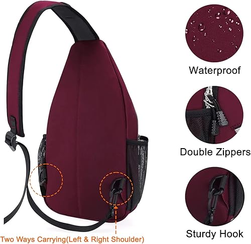 Vista 177 de Mosiso - Mochila bandolera multiusos, para viajes, senderismo, etc.