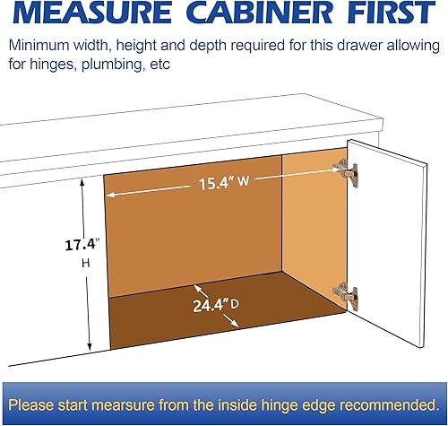 Miniatura 7 de Organizador de armario extraíble de 2 niveles (14 pulgadas de ancho x 21 pulgadas de profundidad), cesta deslizante individual para armario de