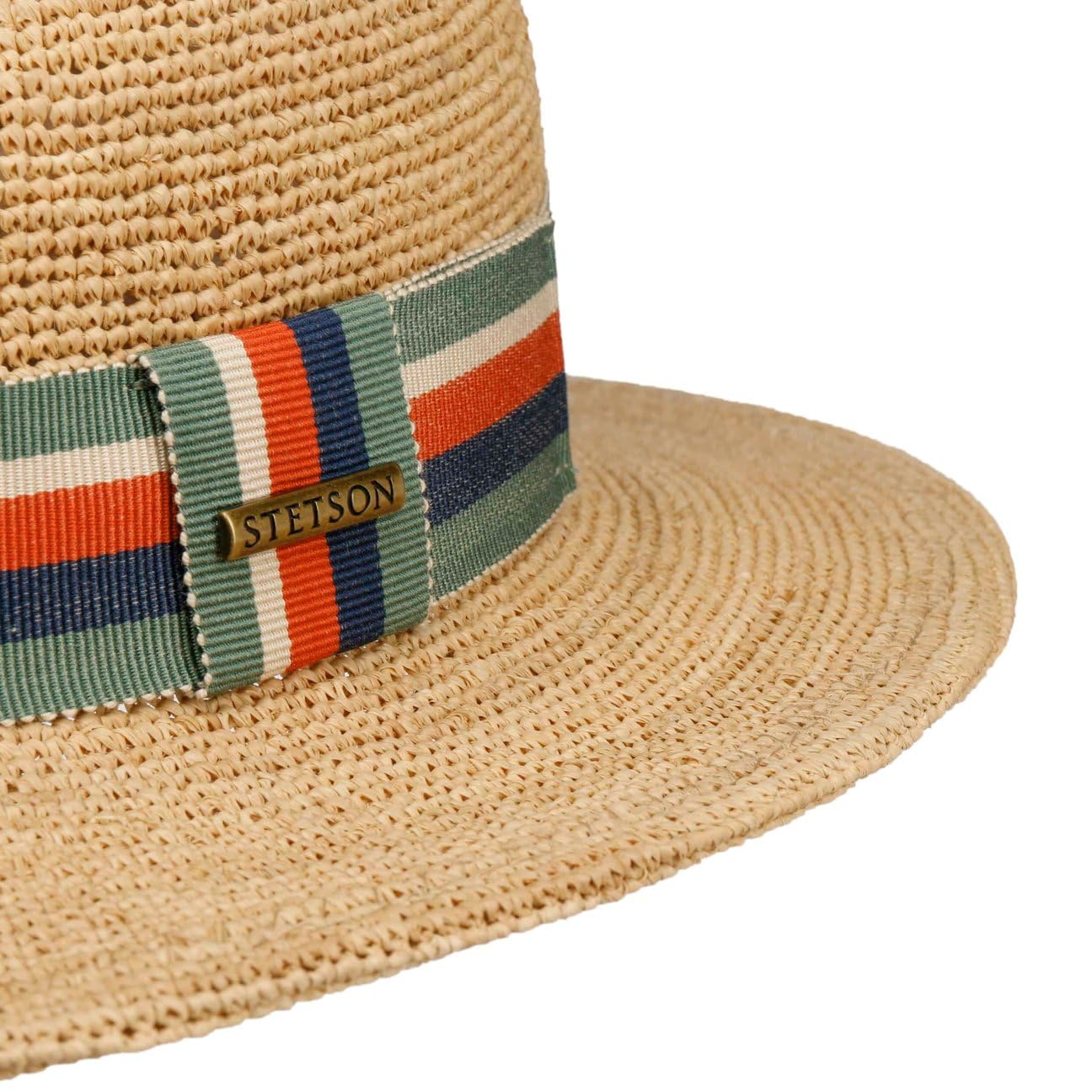 Stetson Littlefield Raffiahut Traveller Stil Naturfarbener Hut Luftig Handgefertigt Damen Herren Frühjahr Sommer