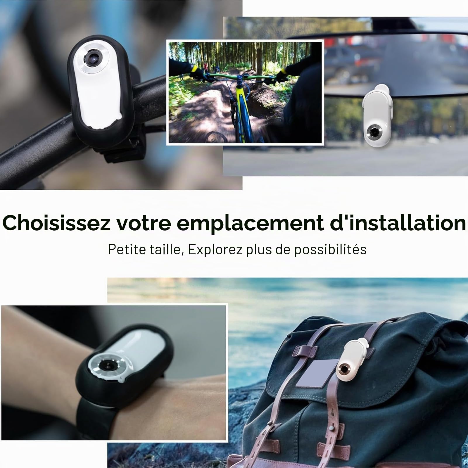 Collier de Caméra pour Chat, Pas de WiFi Nécessaire, Caméra d'action Sportive 30 IPS avec Enregistrements Vidéo, Mini Caméra Corporelle pour Chats, Chiens, Animaux de Compagnie