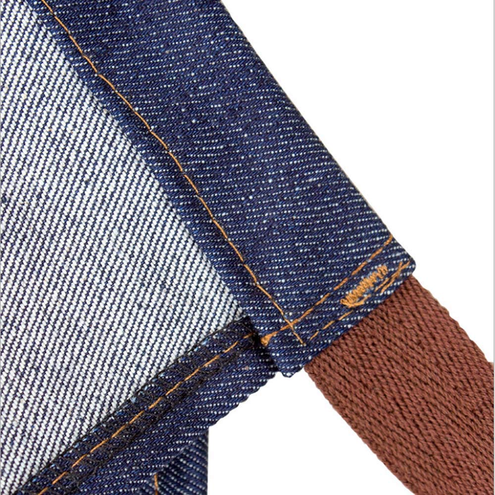 HZYFP Unisex Cotton denim Waist Apron with Pocket Waitress Apron Half Apron Server Aprons Cooking Bib