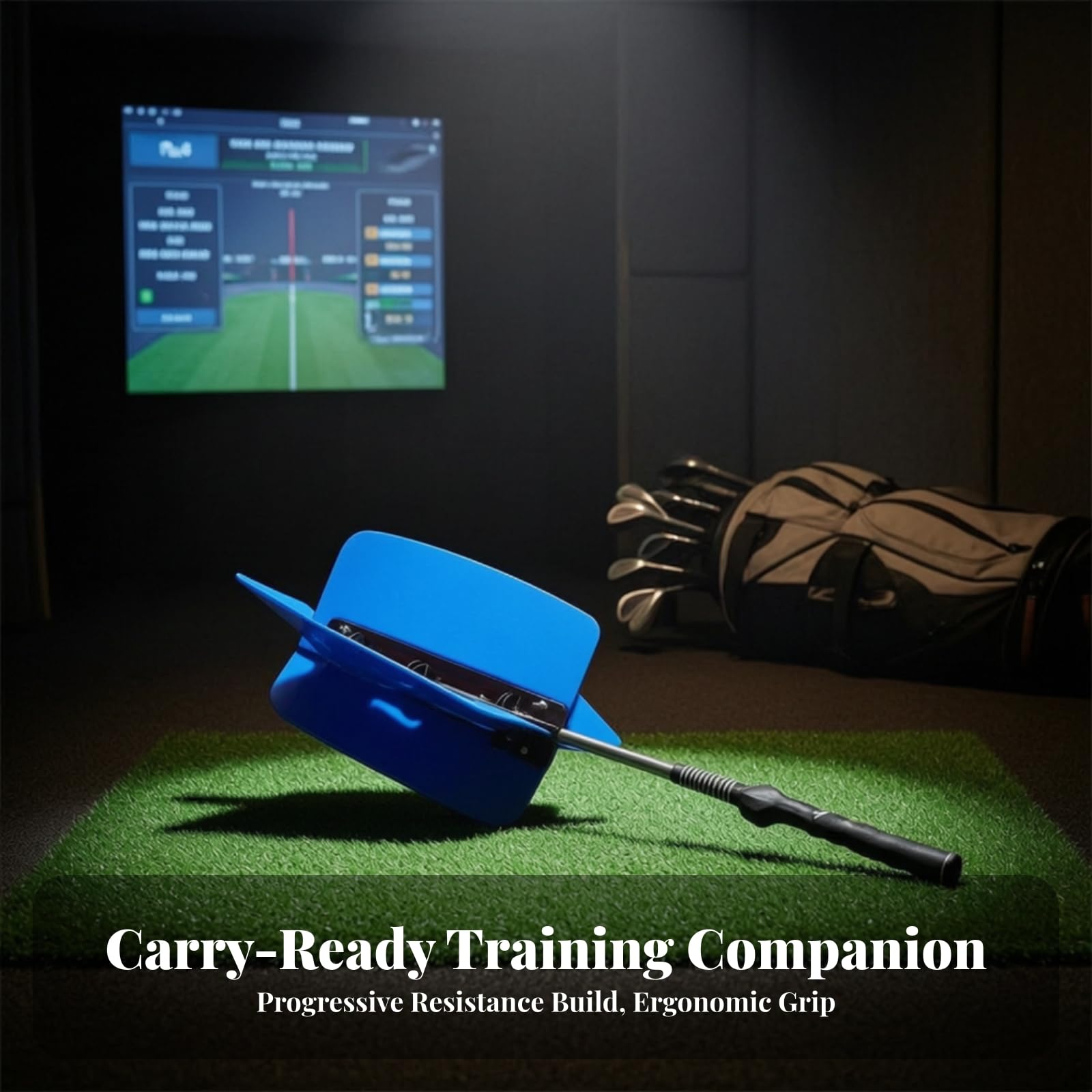 Golfschwungtrainer mit Luftwiderstand Und Ergonomischem Griff für Sicheres Halten Und Flüssige Bewegung für Golfer Und Sportler Robustes Material für, Orange