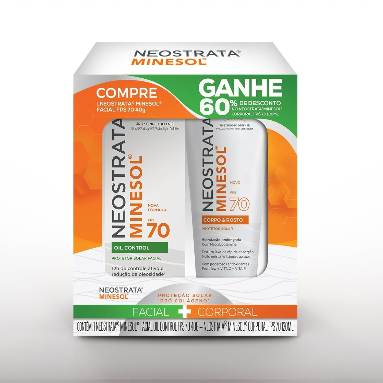 Neostrata Promopack Minesol Fps 70 Sem Cor + Minesol Fps 70 120Ml