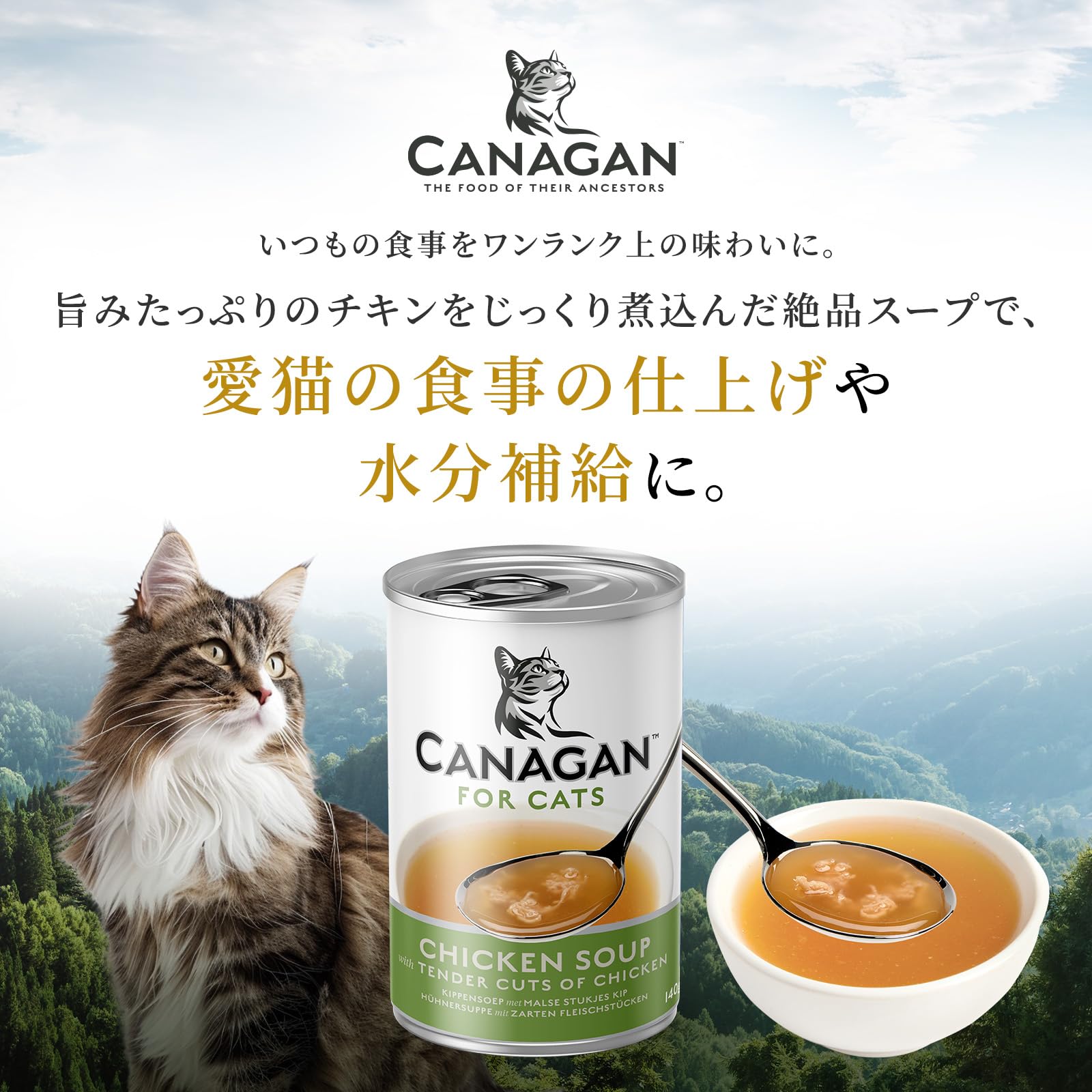 Amazon.co.jp: カナガン キャットスープ チキン (140g×12缶) 水分補給