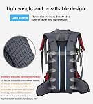 60L Waterproof Lightweight Hiking Backpack with Rain Cover, Outdoor Sport Travel Daypack for Climbing Camping Touring