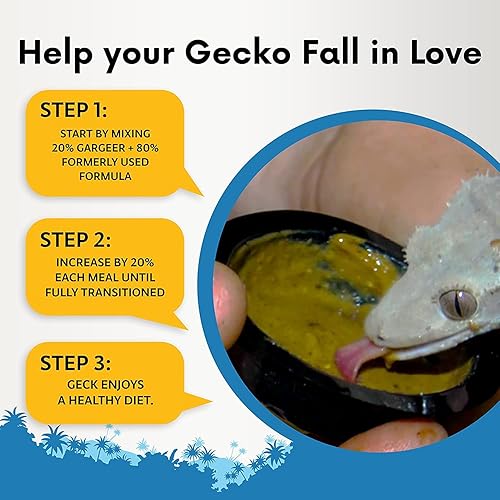 Miniatura 3 de Gargeer Dieta completa de alimentos Gecko crestados de 8 onzas. Mezcla premium, polvo recién hecho listo para usar. Fórmula única, desarrollada y