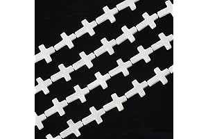 White Cross Shell Beads for DIY Craft Making