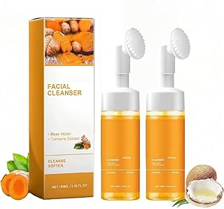 Limpiador facial iluminador de cúrcuma, 2 uni...
