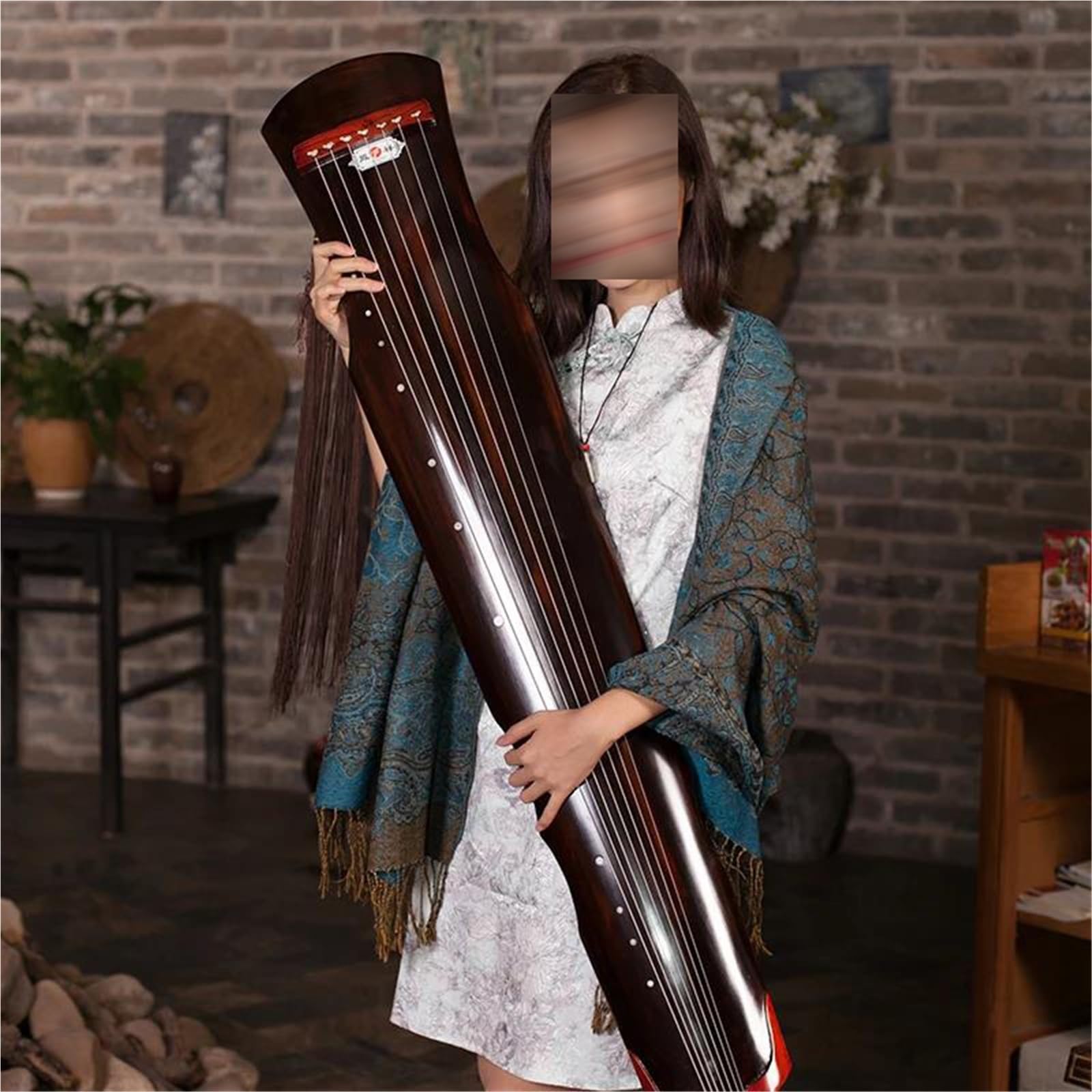 Brązowy Seven String Guqin Wykonany Ze Starego Drewna Paulowni Odpowiedni Dla Początkujących Guqin (chińska Cytra)