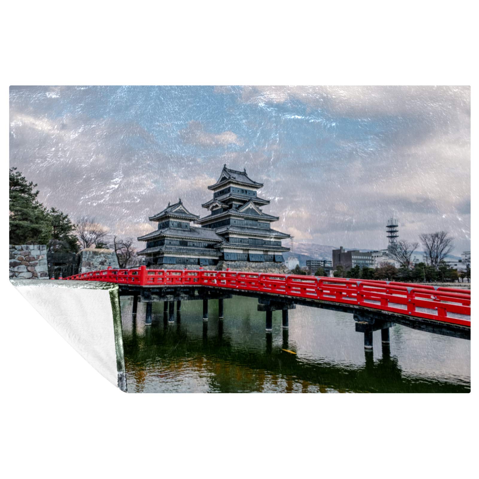 Jeté de lit chaud Matsumoto cocooning sous le charme d'un château japonais