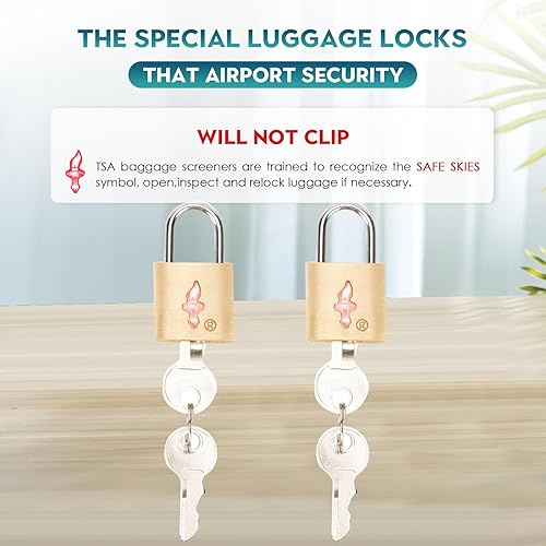 Miniatura 4 de Paquete de 2 cerraduras para equipaje, aprobadas por la TSA + candado para llaves, cerraduras de viaje para maleta, equipaje de mano, mochila, bolsa