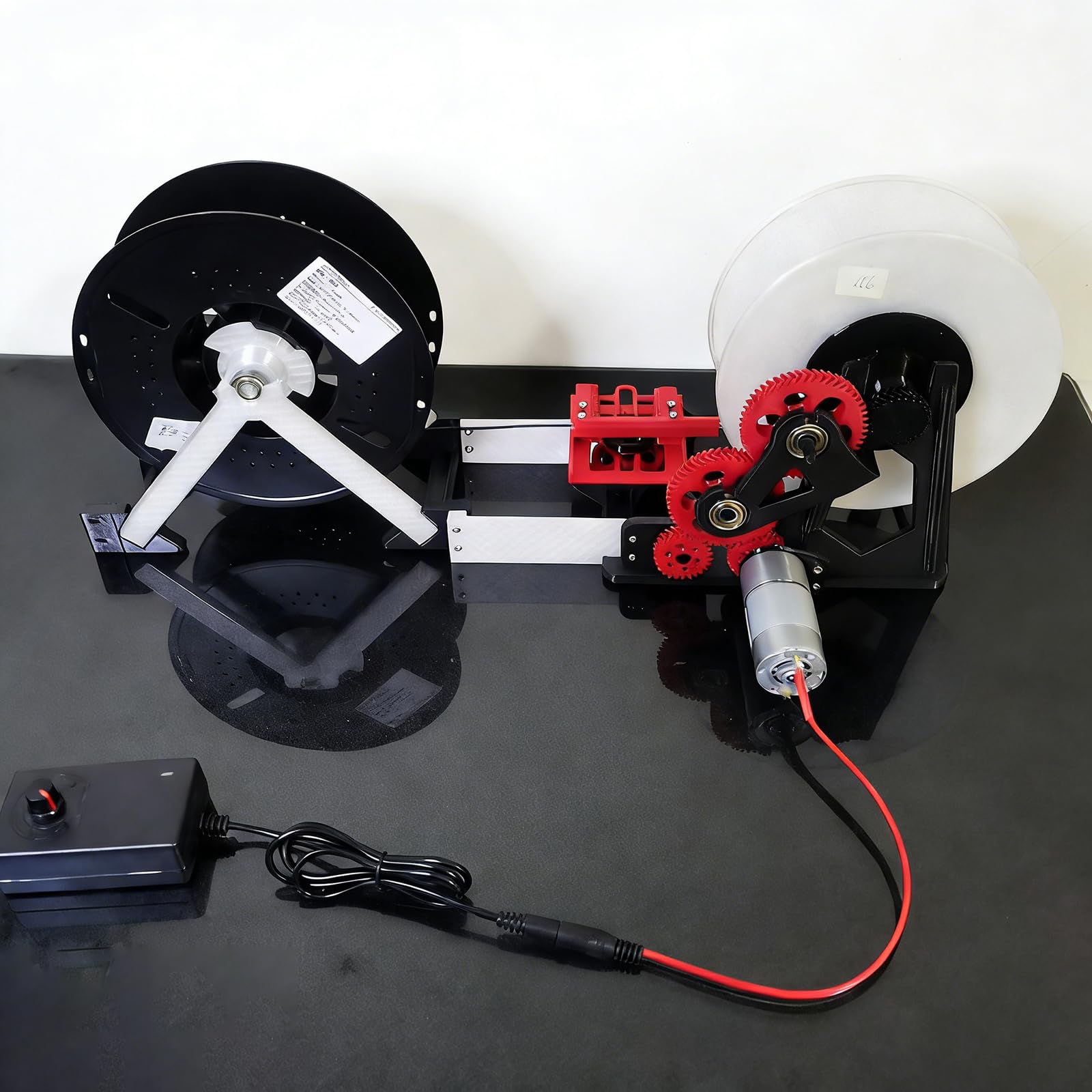 Bobinadora/rebobinadora eléctrica de filamento para bobinas de impresoras 3D de hasta 1 kg, bobinado uniforme para necesidades de impresión, carrete para suministros de impresión 3D. ( Electric)