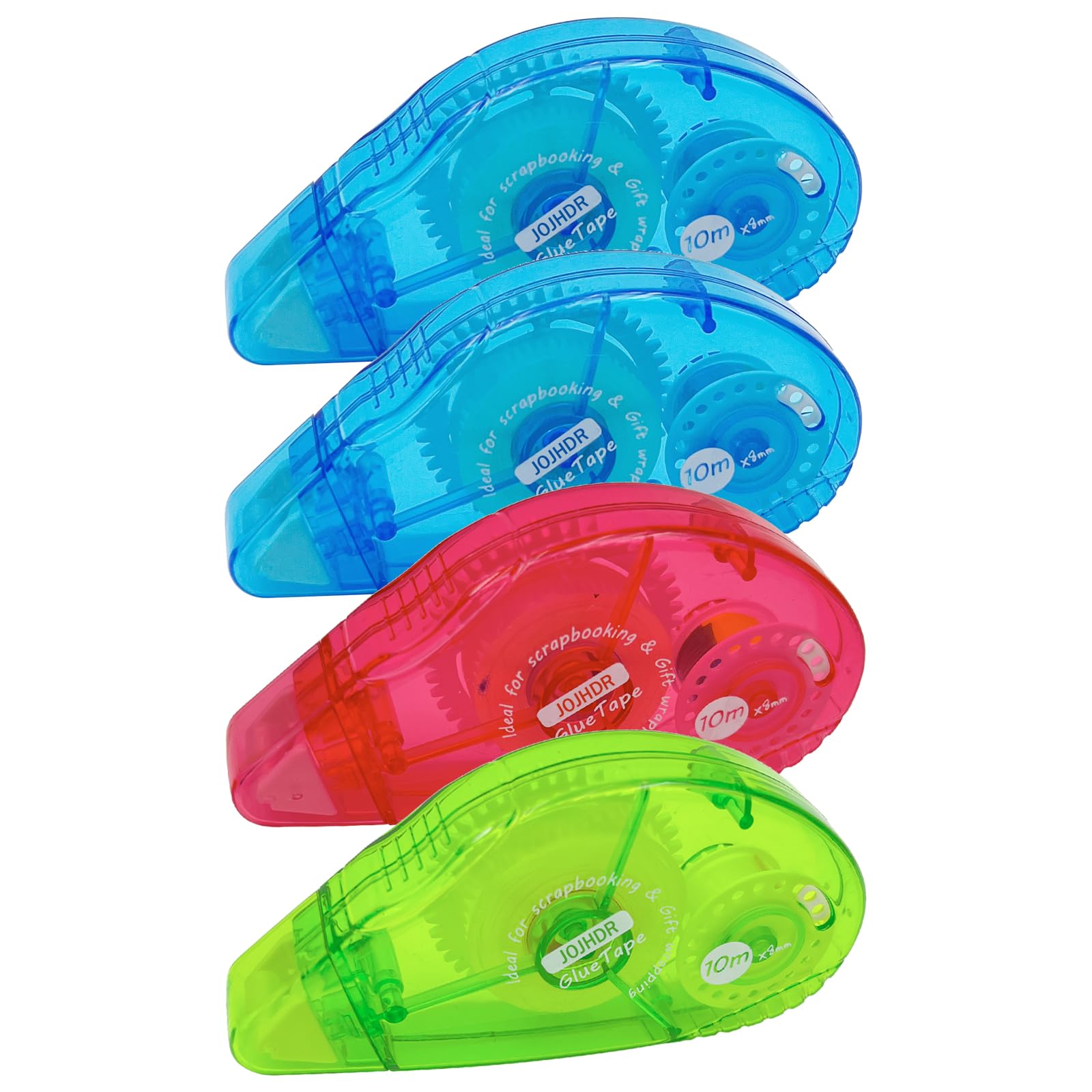 JOJHDR Double Sided Tape Glue Runner, Adhesive Roller Scrapbook Runner Tape for Crafts, Cards and Scrapbooking, 0.3 inch by 360 Inch 4 Pack