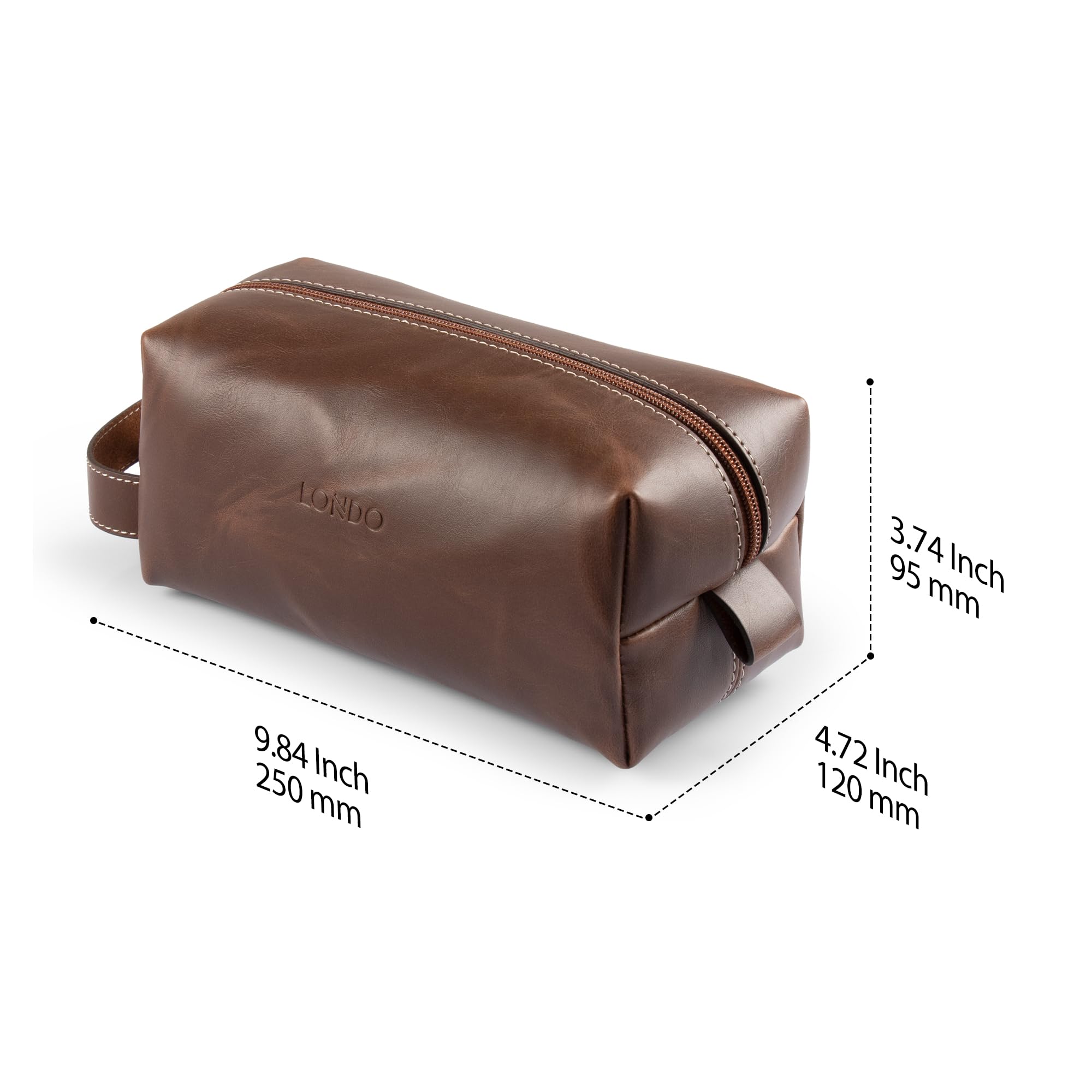 Londo Leather Cosmetic Makeup Pouch & Travel Watch Box. Stylish Durable Protective Storage Organizer for Toiletries & Versatile Accessories - Image 4