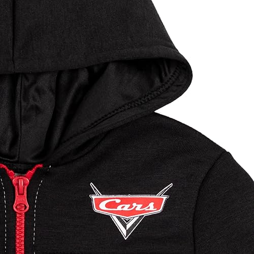 Miniatura 7 de Disney Pixar Cars Lightning McQueen - Sudadera con capucha de forro polar con media cremallera para niños pequeños y grandes