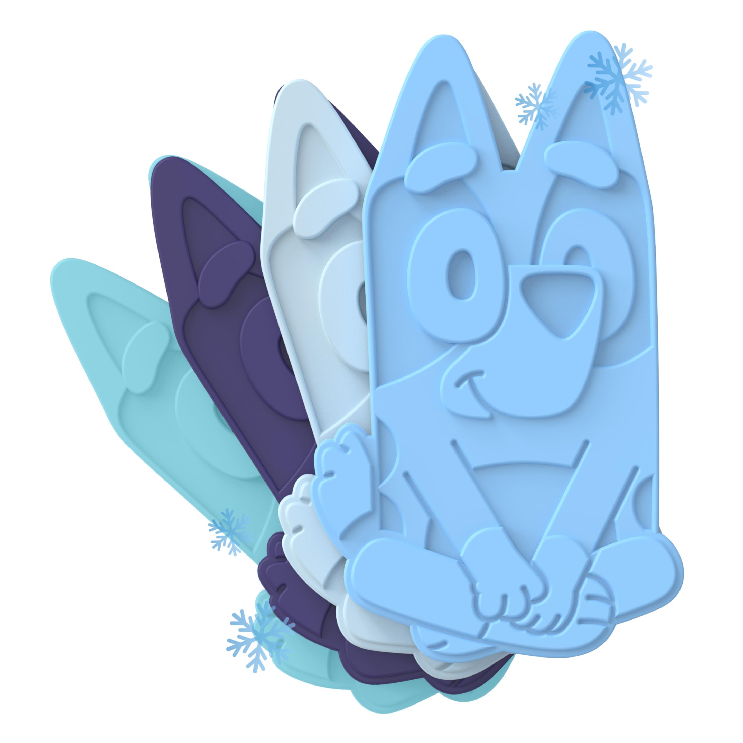 BLUEY Reusable Ice Packs for Kids | Quick-Freeze Slim Ice Packs for Lunch Boxes, Lunch Bags, and Coolers - Multicolored 4-Pack (Bluey)