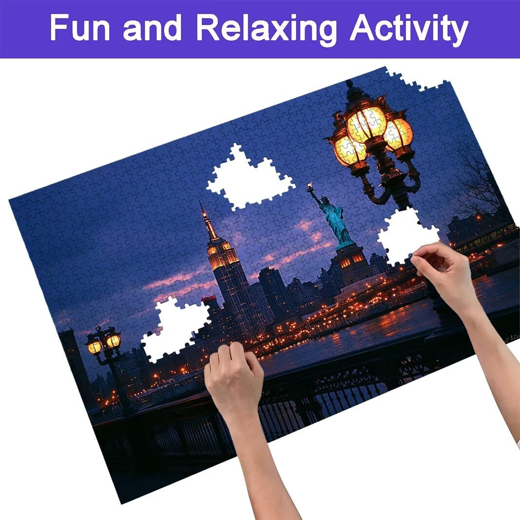 Puzzle 5000 Pezzi Arte per Adulti e Ragazzi, Puzzle Città in Legno per Adulti, Puzzles 5000 Pezzi Paesaggi Impegnativo per Tutta la Famiglia, Puzzles con Scatola per Decorazioni Casa, Regalo, -7355