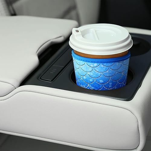 Vista 95 de Patelai Funda aislante reutilizable para café helado, 4 piezas, para bebidas frías, bebidas y soporte para la mayoría de los cafés