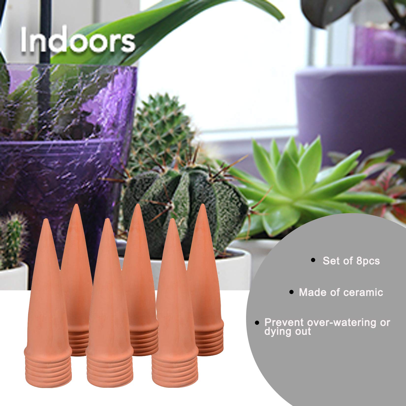 RoseFlower 8 Pcs ollas en terre cuite, Ollas Irrigation Goutte à Goutte Plante, Arrosage plante vacances pour plantes Distributeur Arrosager pour Jardin Intérieur Extérieur