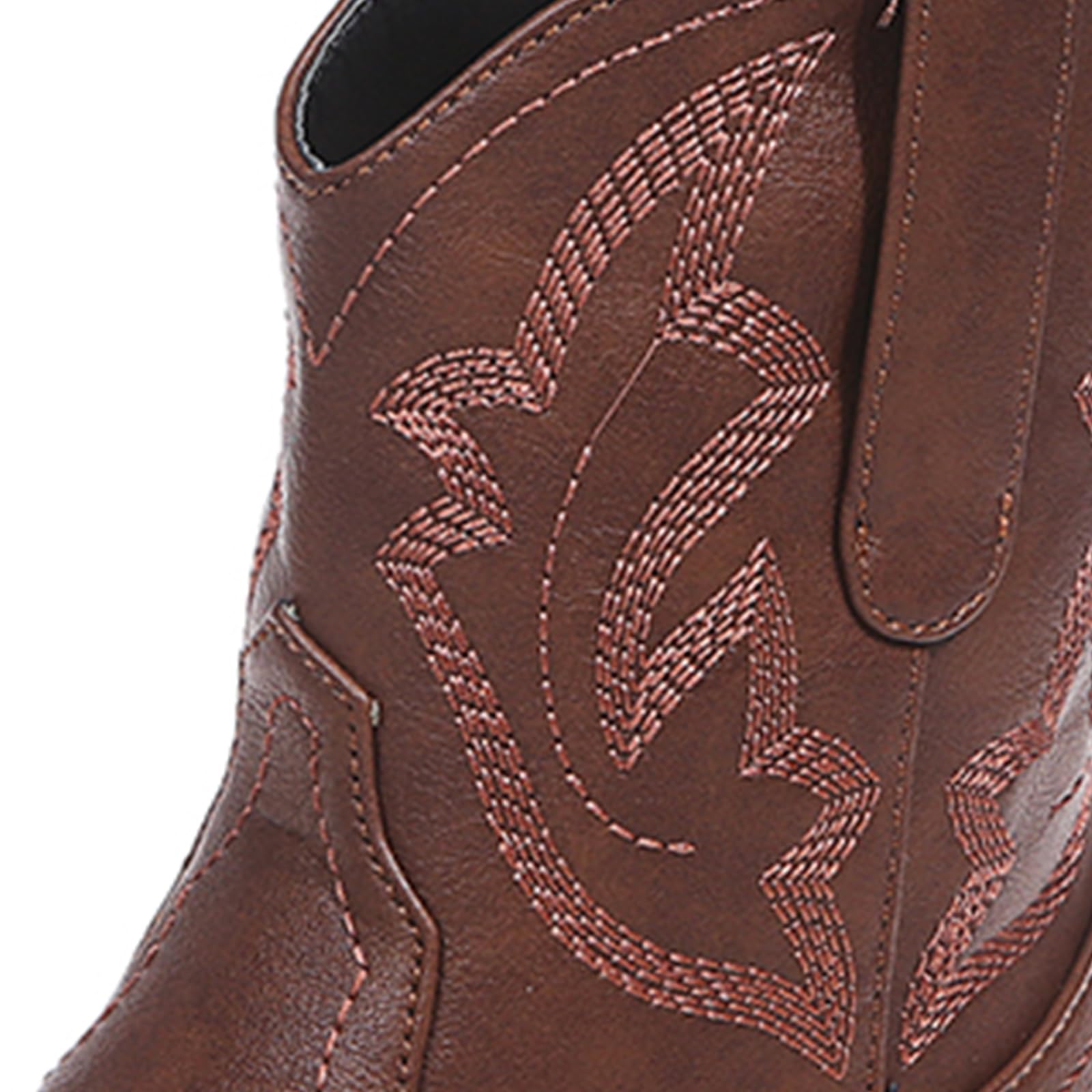 UMore Botines para Mujer Chelsea Botas Cuero Bajo Bloque Tacón Invierno Antideslizante Botas Retro Bohemio Empalme PatrónEstilo Cremallera