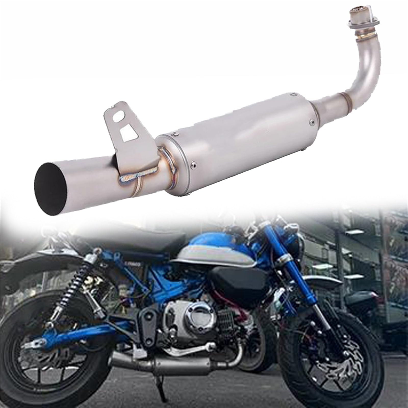 Scarico per moto Tubo Di Scarico Anteriore Slip-On Per Moto Per Honda Per Monkey 125 2018-2025 2024 2023 2022 2021 2020