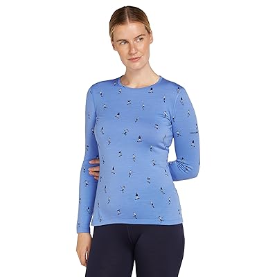 Icebreaker Merino 200 Oasis Long Sleeve Crewe Snow Day Women