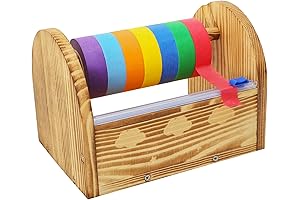 Multi-Roll Colored Masking Tape Dispenser with Slide Cutter