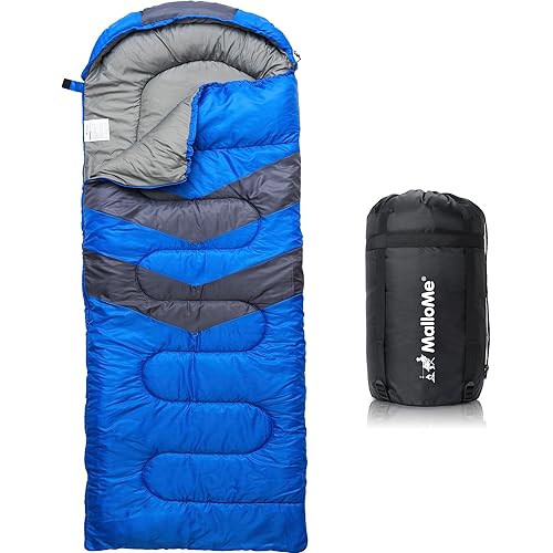 MalloMe Sleeping Bags for Adults Cold Weather & Warm - Backpacking Camping Sleeping Bag for Kids 10-12, Girls, Boys - Lightweight Compact Camping Essentials Gear Accessories Hiking Sleep Must Haves